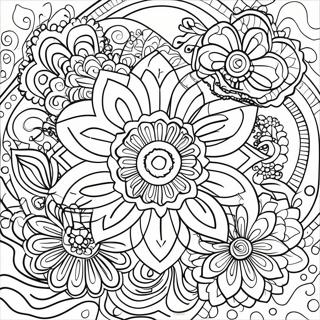 Relaxation Flower Mandala Coloring Page 11740-9202