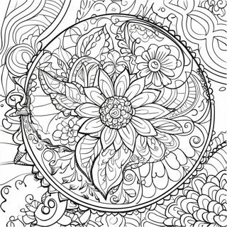 Relaxation Flower Mandala Coloring Page 11740-9203