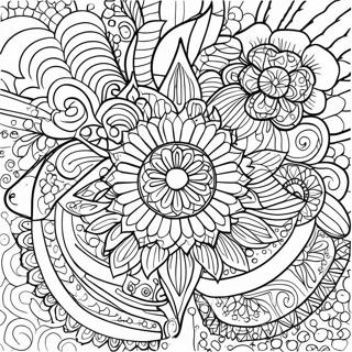 Page À Colorier Mandala De Fleurs Relaxantes 11740-9204