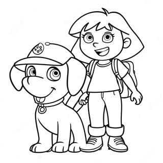 Adventurous Dora And Boots Coloring Page 11791-9246