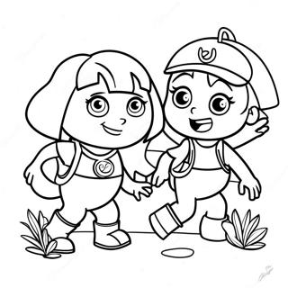 Adventurous Dora And Boots Coloring Page 11791-9247