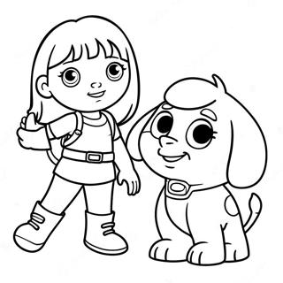 Adventurous Dora And Boots Coloring Page 11791-9248