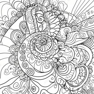 Tie Dye Spiral Pattern Coloring Page 11880-9321