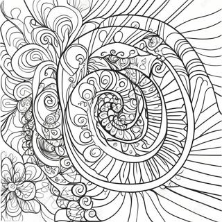 Tie Dye Spiral Pattern Coloring Page 11880-9322