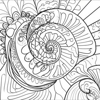 Tie Dye Spiral Pattern Coloring Page 11880-9323