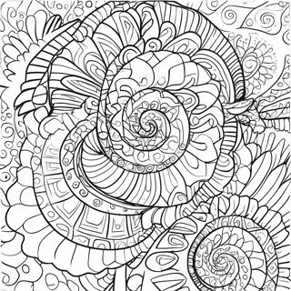 Tie Dye Spiral Pattern Coloring Page 11880-9324