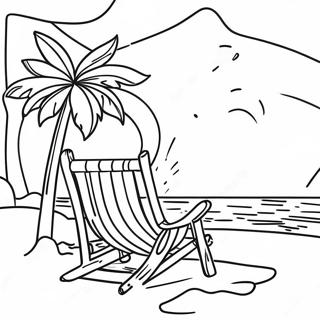 Summer Beach Scene Coloring Page 11-25