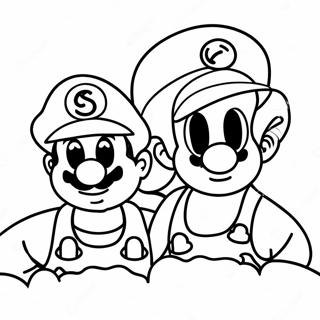 Luigi And Mario Adventure Coloring Page 12041-9457