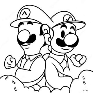 Luigi Og Mario Eventyr Fargeleggingsark 12041-9459