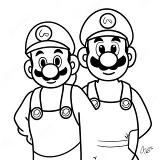 Página Para Colorir Aventura De Luigi E Mario 12041-9460