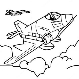 Top Gun Maverick In Flight Coloring Page 12071-9468