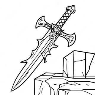 Sword Minecraft Coloring Pages