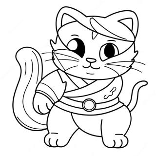 Cat Ninja Coloring Pages