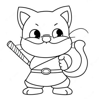 Cat Ninja Coloring Page 12140-9704