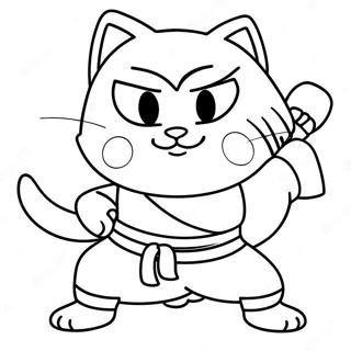 Cat Ninja Coloring Pages