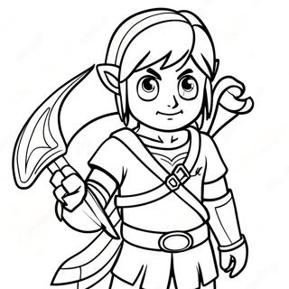 Link In Heroic Pose Coloring Page 121-111