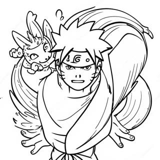 Naruto Transforming Into Nine Tails Coloring Page 12211-9578