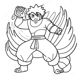 Naruto Transforming Into Nine Tails Coloring Page 12211-9579