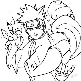 Naruto Transforming Into Nine Tails Coloring Page 12211-9580