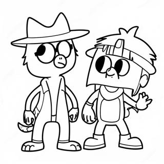 Mordecai And Rigby Adventure Coloring Page 12221-9582