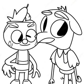 Mordecai And Rigby Adventure Coloring Page 12221-9583