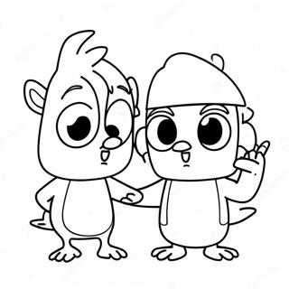 Mordecai And Rigby Adventure Coloring Page 12221-9584