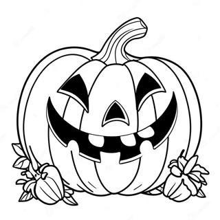 Creepy Jack O Lantern Coloring Page 12261-9610