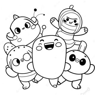 Funny Oddbods Dancing Coloring Page 12271-9626