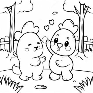 Chip And Potato Playing In The Park Coloring Page 12291-9645