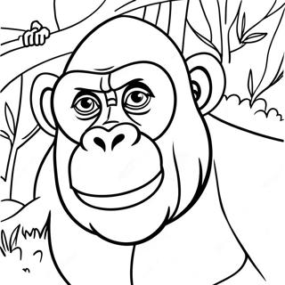 Gorilla Ausmalbild 1230-977