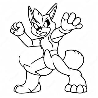 Lucario In Battle Pose Coloring Page 12311-9650