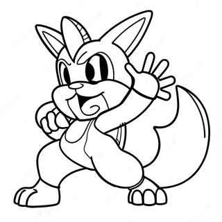 Lucario In Battle Pose Coloring Page 12311-9652