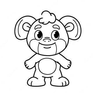 Bam Bam With Colorful Background Coloring Page 12341-9697