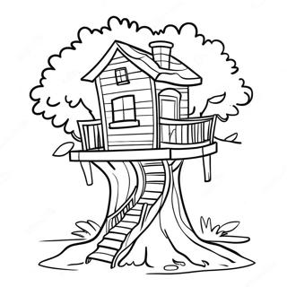 Treehouse Coloring Page 12380-9711