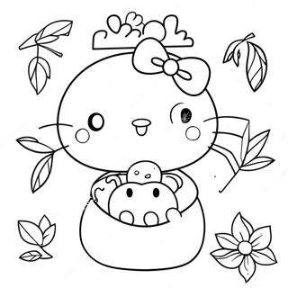 Hello Kitty Thanksgiving Coloring Pages