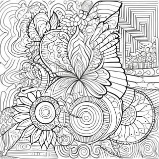 Intricate Optical Illusion Shapes Coloring Page 12401-9730