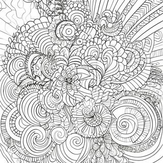 Intricate Optical Illusion Shapes Coloring Page 12401-9731