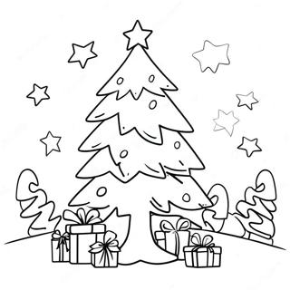 Hard Christmas Tree Coloring Page 12410-9758