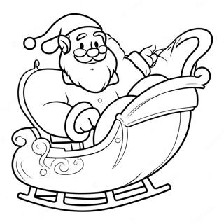 Challenging Santa Claus In Sleigh Coloring Page 12411-9747