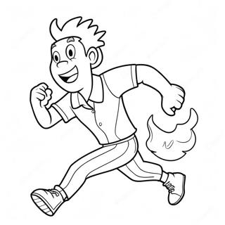 Jake The Character Running Coloring Page 12441-9764