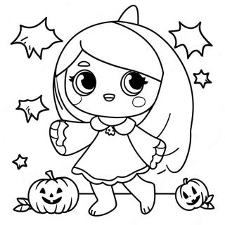 アニメ ハロウィン 塗り絵ページ