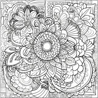 Detailed Grayscale For Adults Coloring Pages