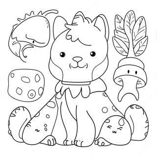 Reverse Coloring Page With Whimsical Animals 12540-9831