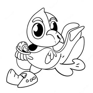 Seahawks Mascot Cheerful Coloring Page 12551-9849