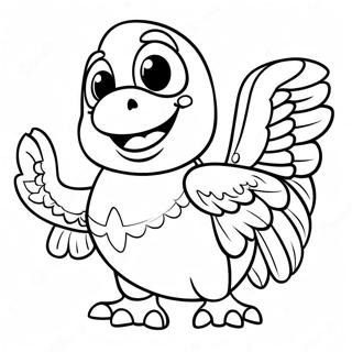 Seahawks Mascot Cheerful Coloring Page 12551-9850