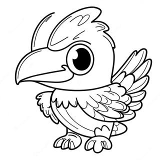 Seahawks Mascot Cheerful Coloring Page 12551-9852