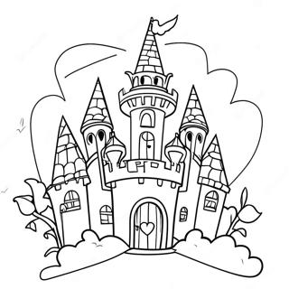 Spooky Halloweentown Castle Coloring Page 12561-9861