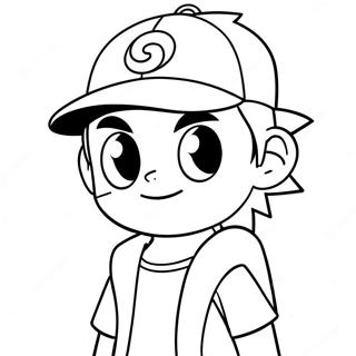 Ash Ketchum Pokemon Coloring Page 12590-9877