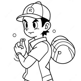 Ash Ketchum Pokemon Coloring Page 12590-9878