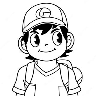 Ash Ketchum Pokemon Coloring Page 12590-9879